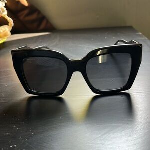 Jimmy Choo Eleni/G/S 1EIIR Sunglasses Women's Black-Grey Leopard Print/Grey 53mm